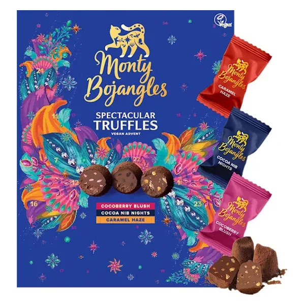 Adventskalender med tryffel vegansk 2026 Monty Bojangles