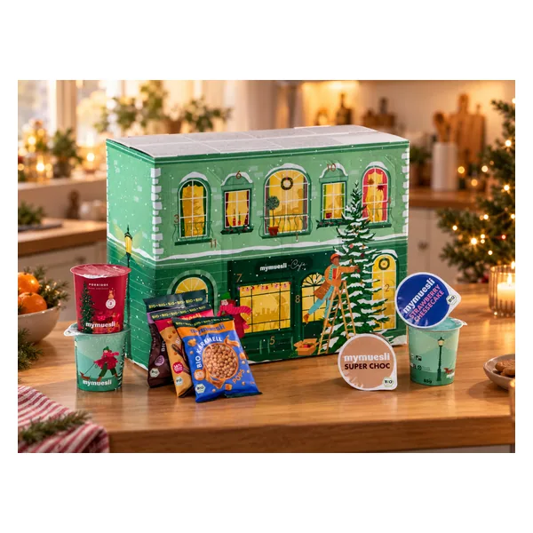 MyMuesli adventskalender med gröt, müsli och flingor